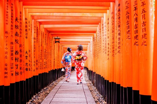 稲荷祭の図◾️江戸後期木版画◾️五条橋　伏見稲荷大社　伏見稲荷禮祭 稲荷祭の図◾️江戸後期木版画◾️五条橋 伏見稲荷大社 伏見稲荷