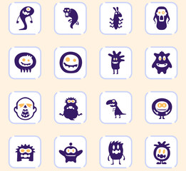 Monster icons set