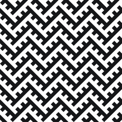 Seamless geometric pattern. Vector illustration. Repeating ethnic ornamental design. Modern black and white print.