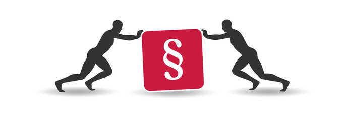 Gerichtsstreit Symbolbild mit Paragraph