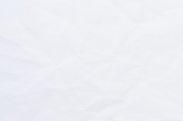 white crumpled paper texture background.