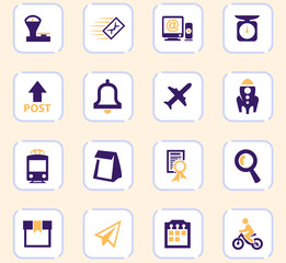 Post service icons set