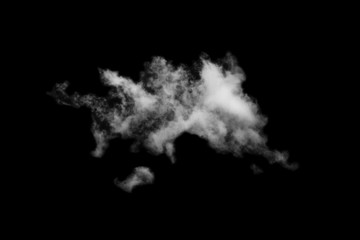 Cloud isolated on black background,Textured Smoke,Brush clouds,Abstract black