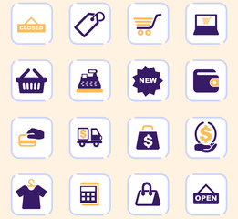 Shop icons set