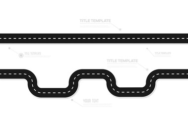 Road asphalt road isolated on white background. Vector illustration. © 4zevar