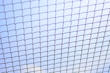 the net with natural blue sky background