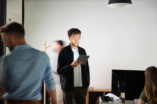 Creative people working at startup