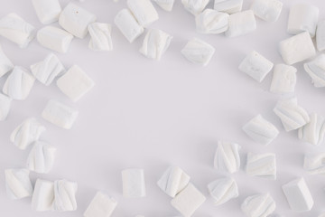 White marshmallows on table