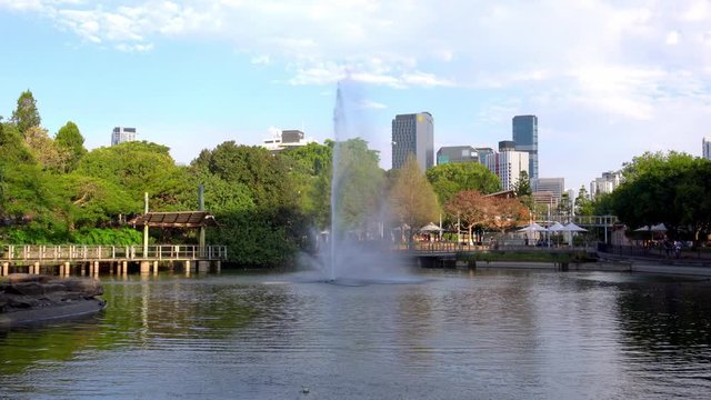 Fountain in Brisbane's Roma Street Parklands