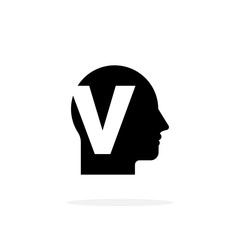 Vector Mental health Logo Letter V