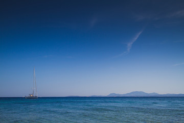 yacht in the sea