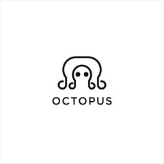 Octopus Symbol Vector Logo Template Design.