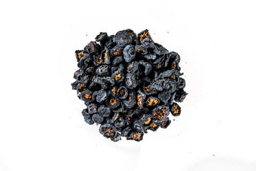 Heap of sun dried blueberries
