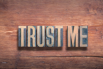 trust me letters wood