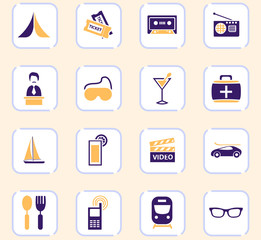 Travel icons set