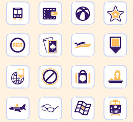Travel icons set