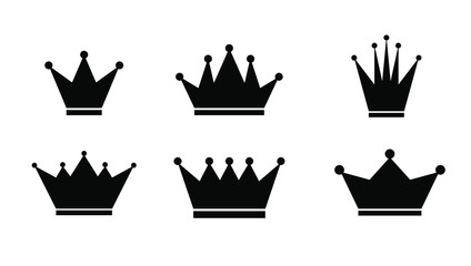 collection  crowns. Royal Crown icons collection set. Vintage crown. Vector illustration