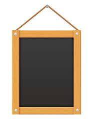 wooden black menu board blank template for design vector illustration