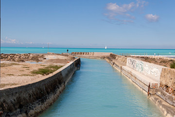 Obraz premium Rosignano white beach - Italy, Tuscany.