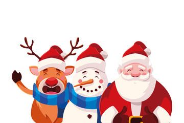 card of christmas with icons of xmas