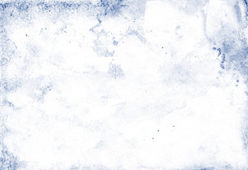 Watercolor background with light purple splashes for artistic banner, template postcard design. Abstract water in trendy minimal style with tender violet ombre painting. Watercolour vintage texture.