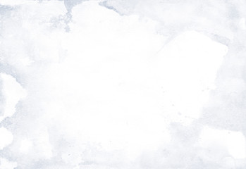 Blanc de Blanc. Watercolor background with light splashes for artistic banner, template postcard design. Abstract water in trendy minimal style with tender ombre painting. Watercolour vintage texture