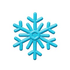 Shiny 3d snowflake vector - cold ice crystal toy