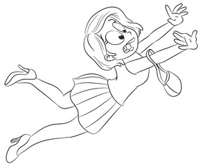 Stürzendes Model - Vektor-Illustration