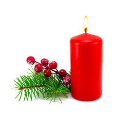 Christmas decoration with candle.