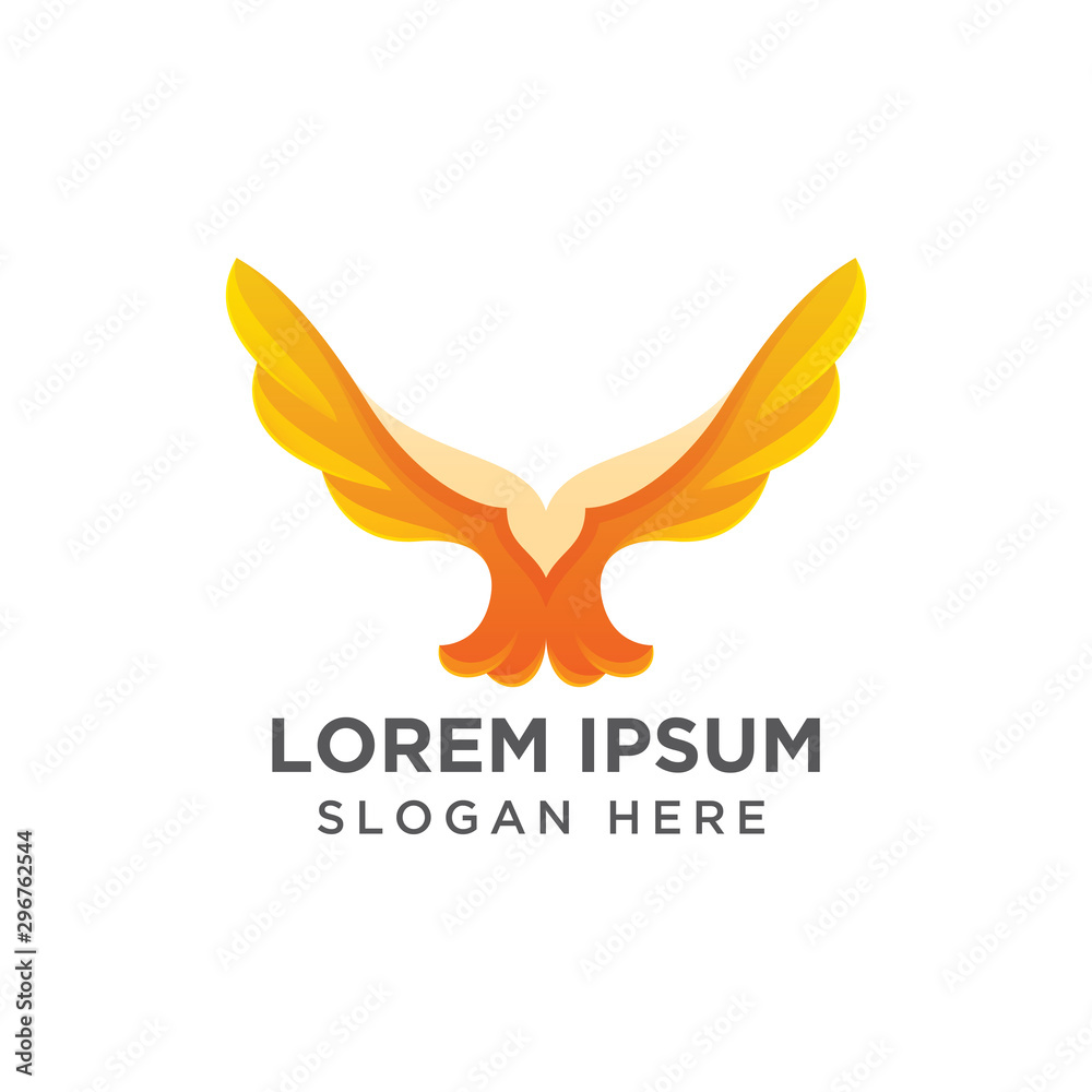 Wall mural Bird logo design Vector