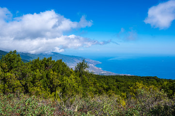 Fototapeta na wymiar Blick vom Mirador de Camino de la Faya auf die Küste