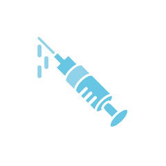 Isolated medical injection flat vector design