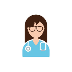 Isolated medical doctor flat vector design