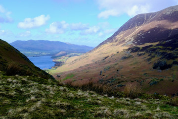 Fototapeta premium Lake District view down to Cummock Water, Buttermere