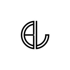 Letter BL logo icon design template elements