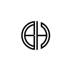 Letter BH logo icon design template elements