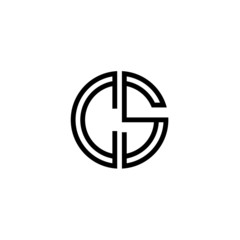 Letter CS logo icon design template elements