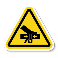 Hand Crush Force From Two Sides Symbol Sign Isolate on White Background,Vector Illustration