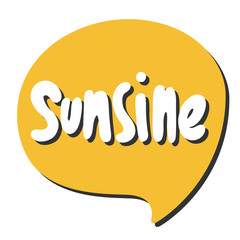 Sunshine. Sticker for social media content. Vector hand drawn illustration design. 