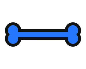 vector, bone shaped simple icon