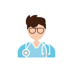 Fototapeta premium Isolated medical doctor flat vector design