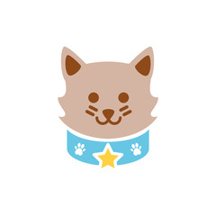 Isolated cat icon flat vector design