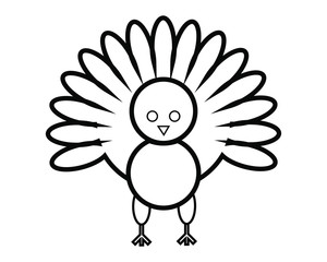 vector, turkey shaped simple icon