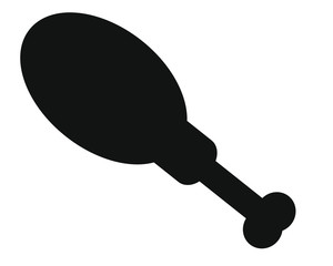 vector, simple icon with turkey thigh shape