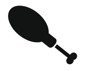 vector, simple icon with turkey thigh shape