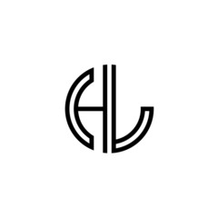 Letter HL logo icon design template elements