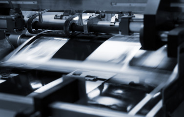 polygraphic process in modern printing house