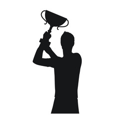 People Hold Trophies Silhouette