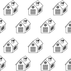 pattern family house on white background