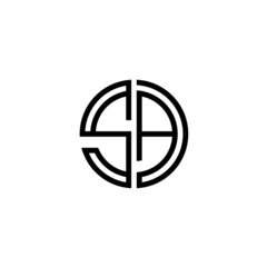 Letter SA logo icon design template elements